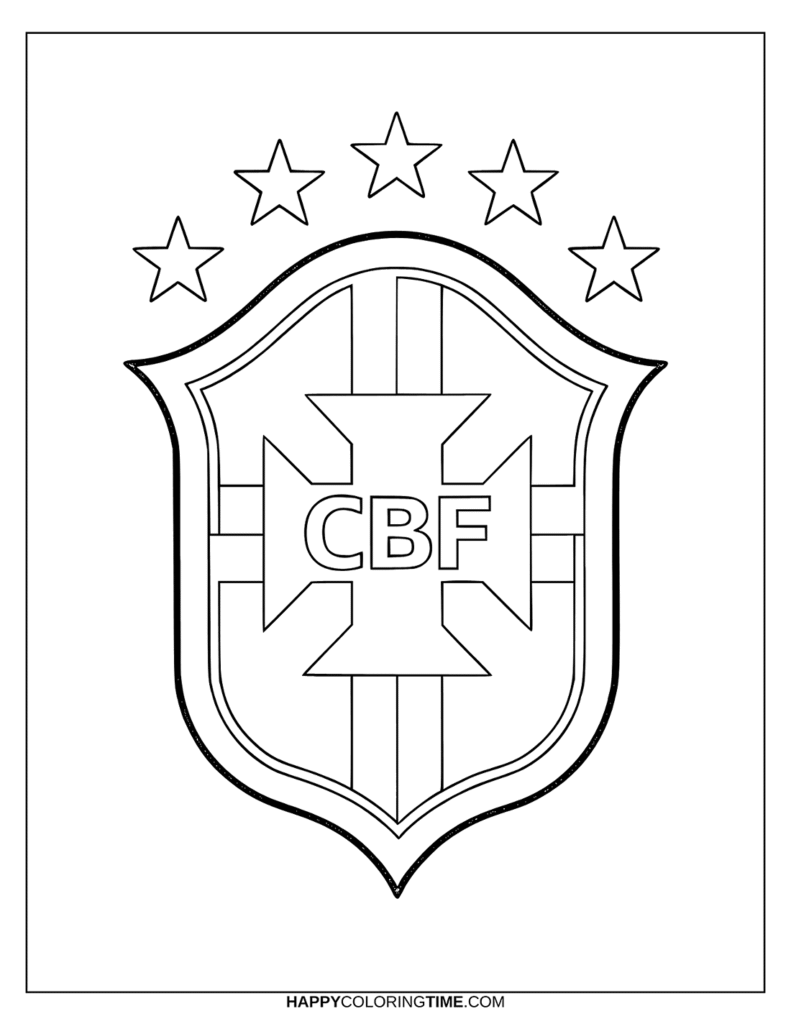 Coloriage de football du Brésil