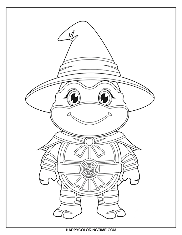 Pages de coloriage des Tortues Ninja pour Halloween