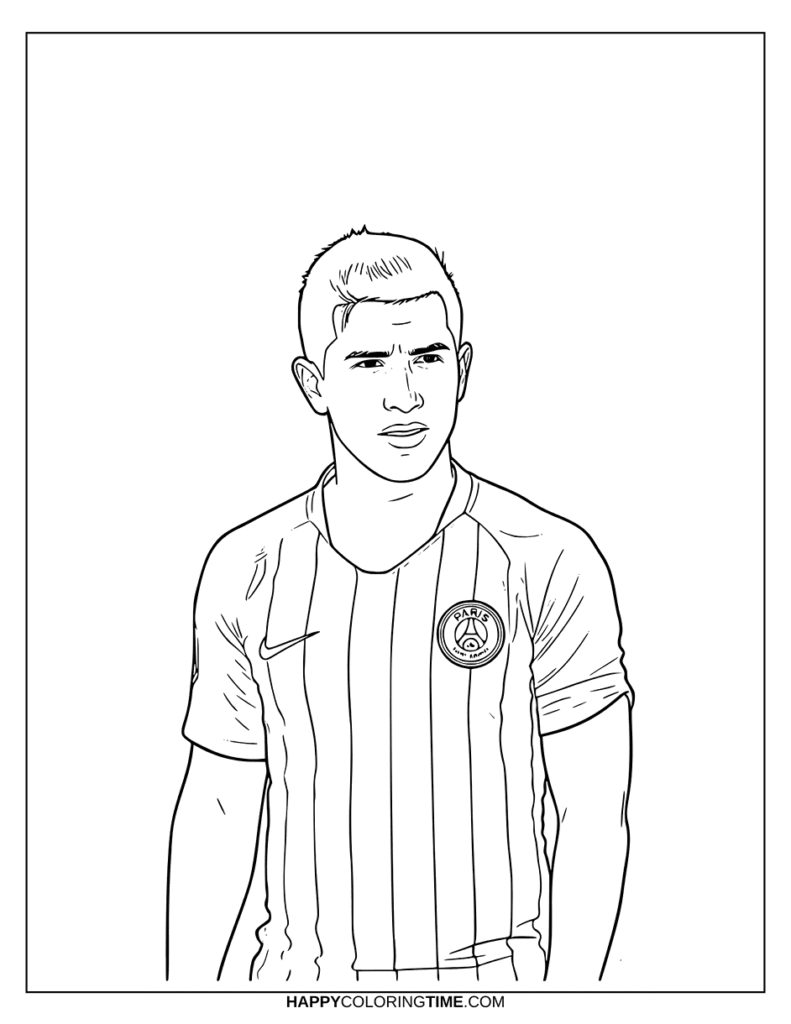 Coloriage de football Barcola