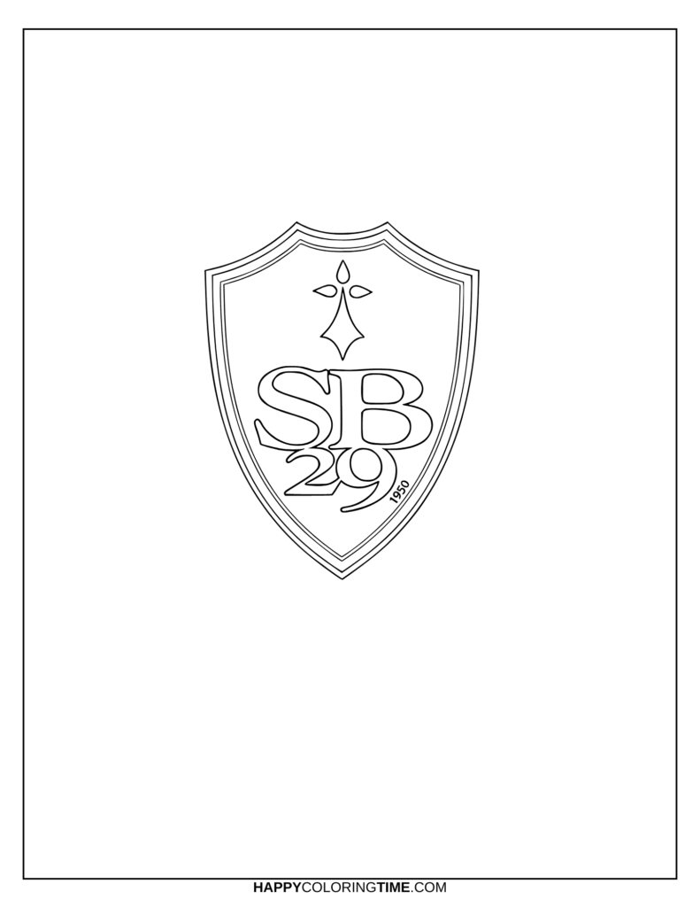 Coloriage de football du Stade Brestois