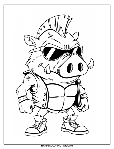 Coloriages de Bebop (Tortues Ninja)