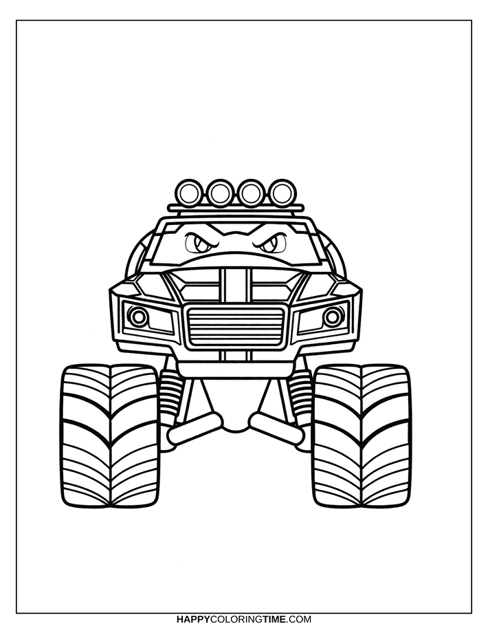 Pages de coloriage du camion des Tortues Ninja