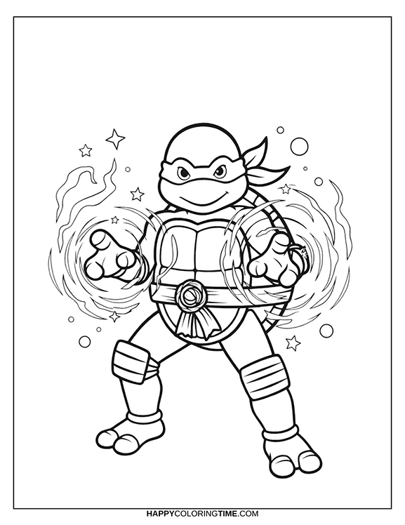 Pages de coloriage magiques des Tortues Ninja