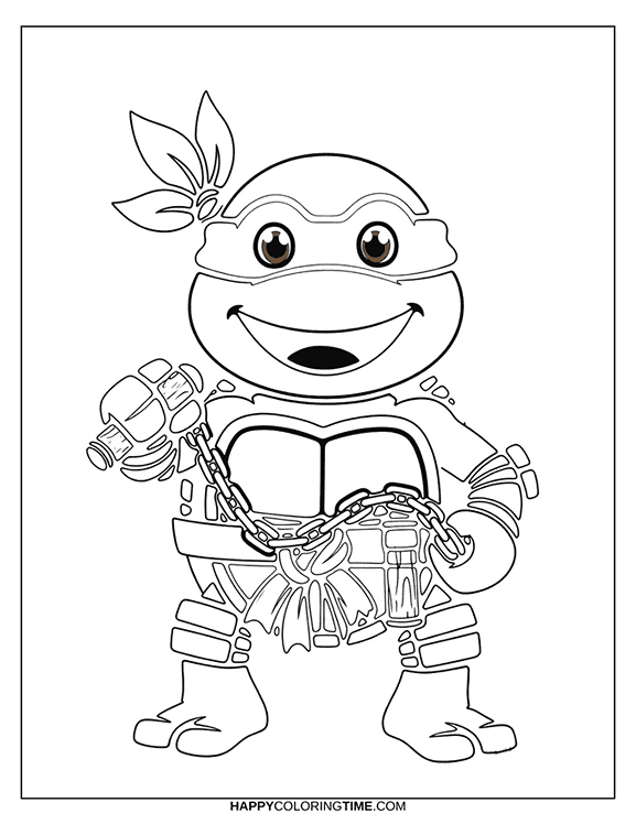 Teenage Mutant Ninja Turtle Michelangelo drawing

