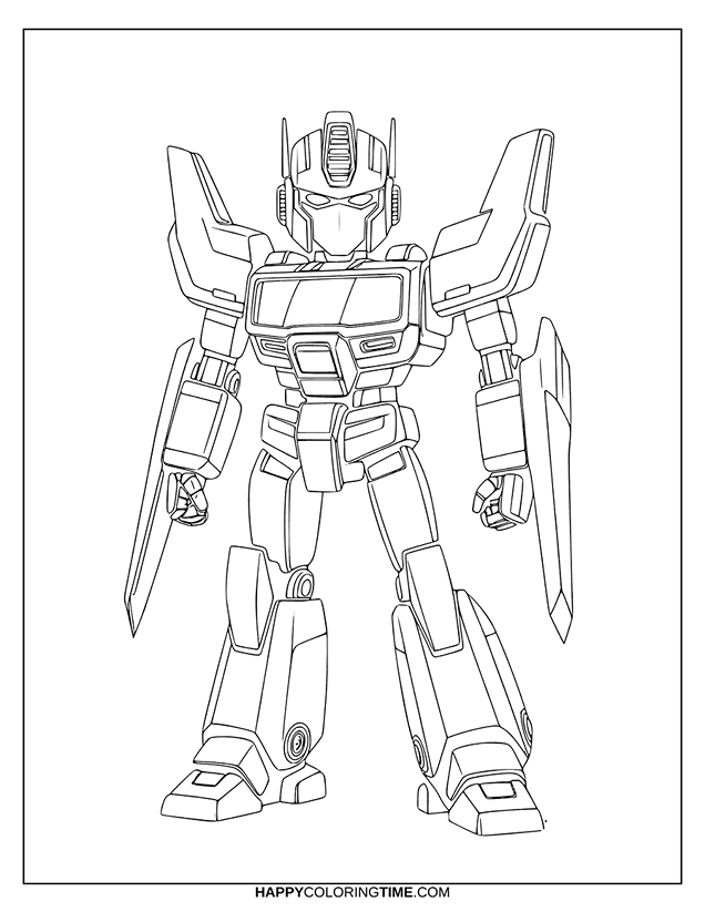 Transformers  First Class – Page de coloriage