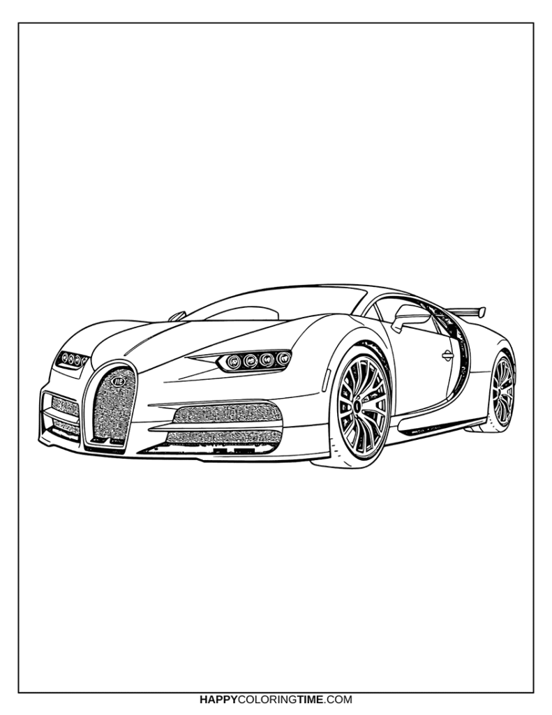 bugatti cars coloring pages
