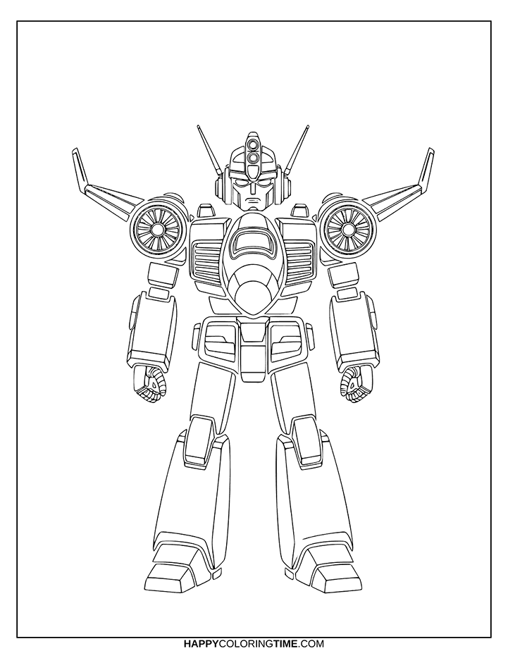 coloriage a imprimer robot transformers