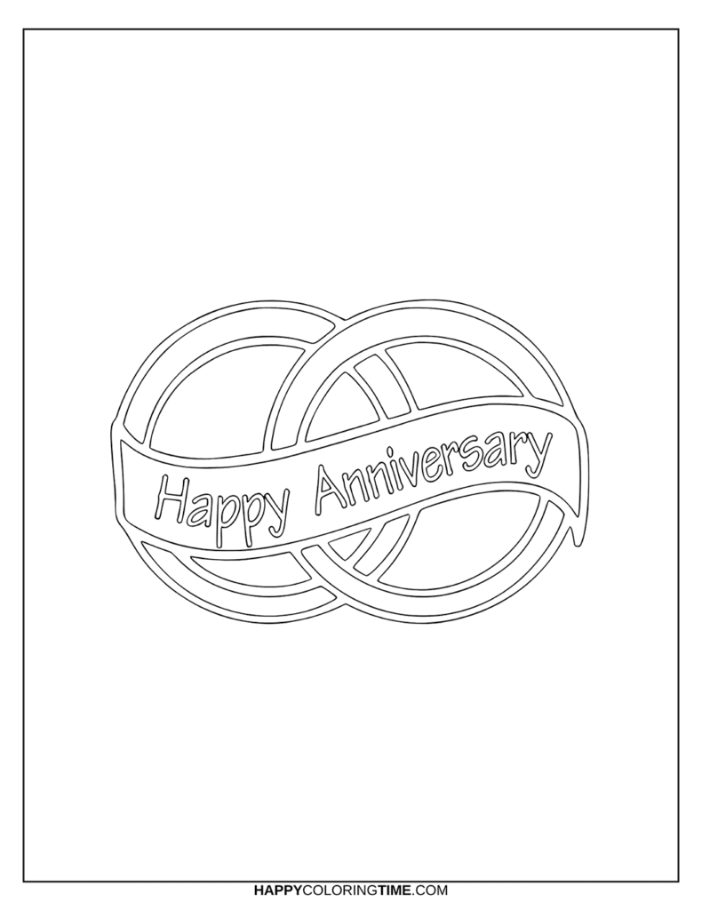 coloriage anniversaire mariage