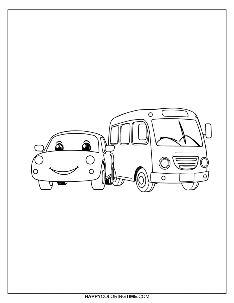 coloriage car bus
