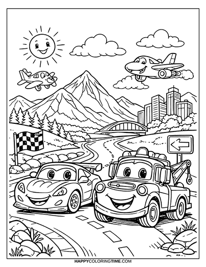 coloriage cars à 
