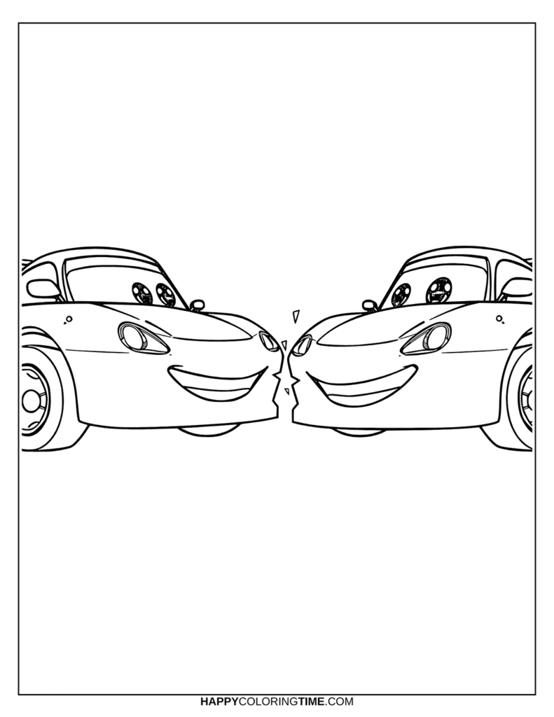 coloriage cars accident
