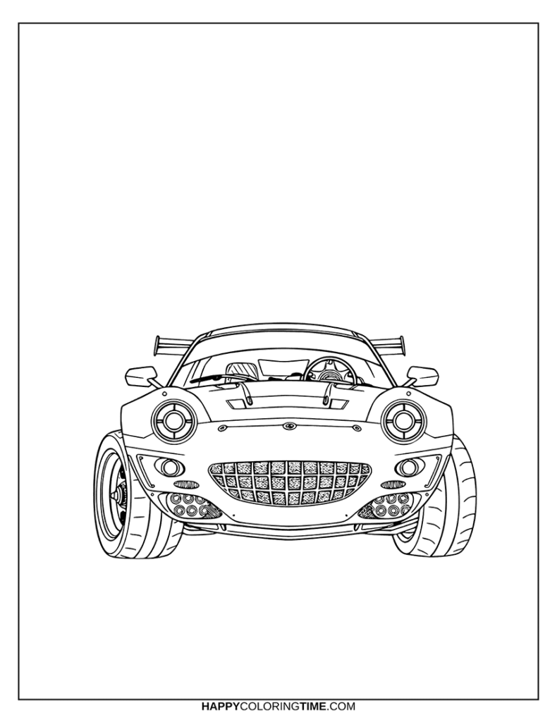 coloriage cars adulte