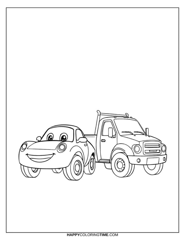 coloriage cars camion
