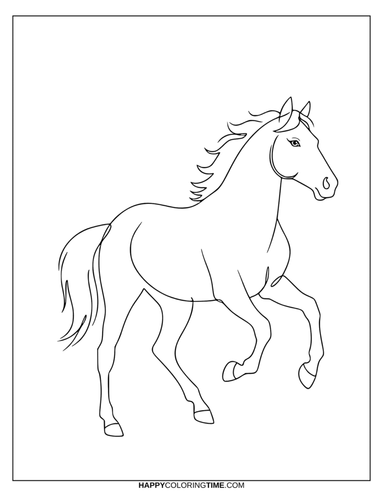 coloriage cheval adulte