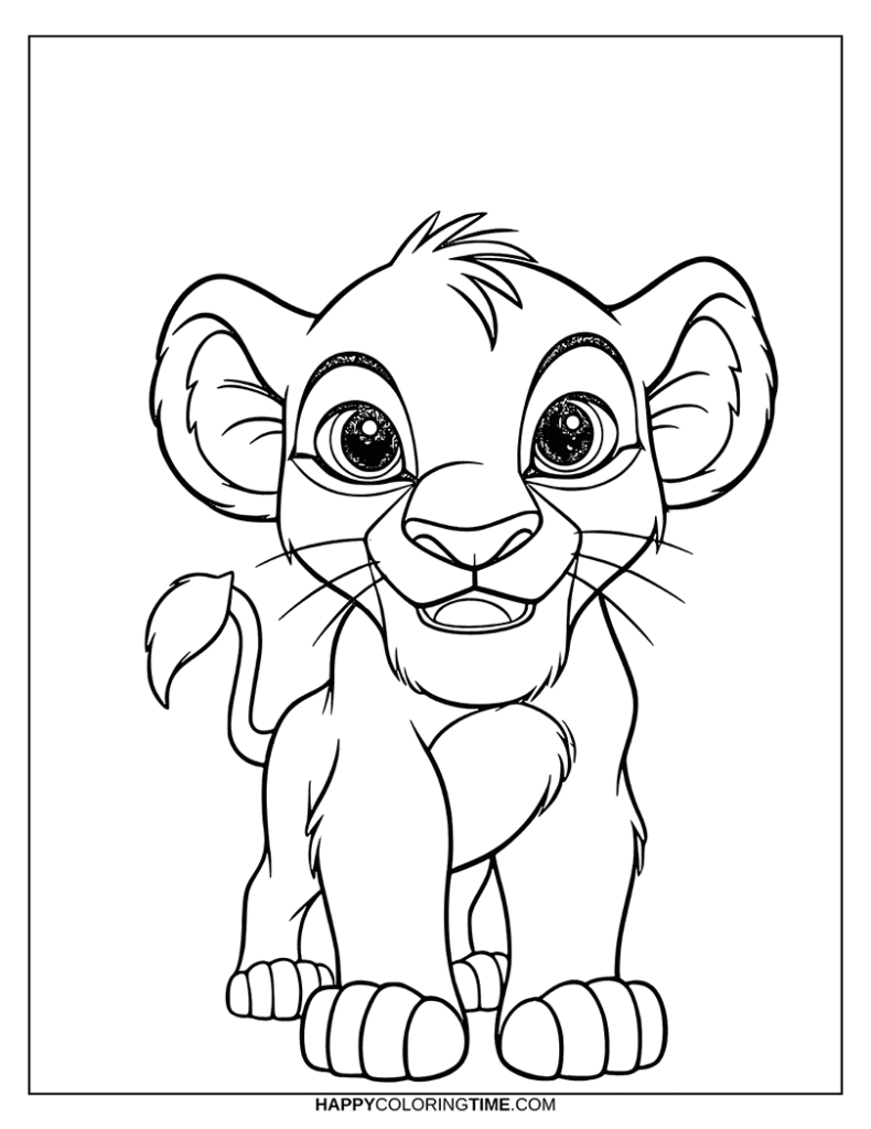 coloriage disney simba