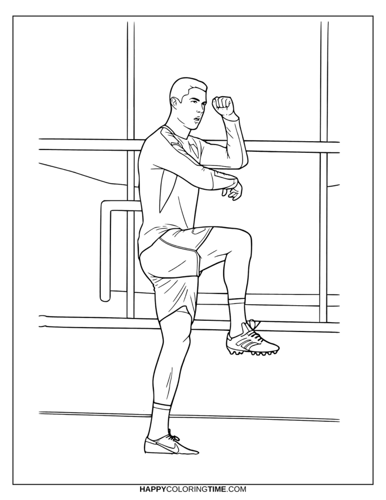 coloriage foot à imprimer ronaldo