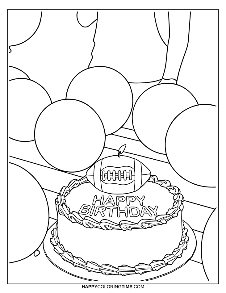coloriage foot anniversaire