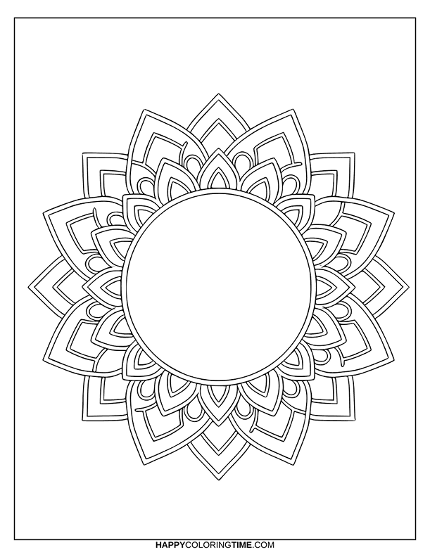 coloriage mandala à imprimer facile