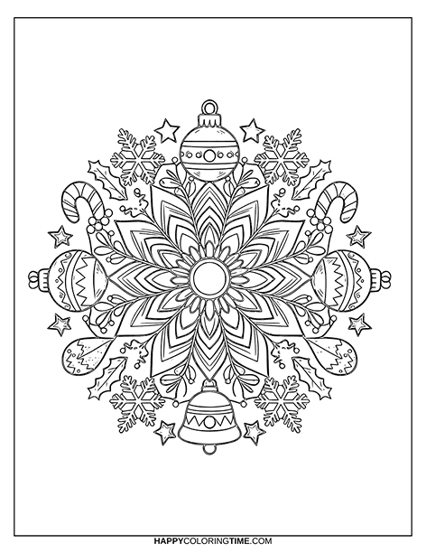 coloriage mandala noel