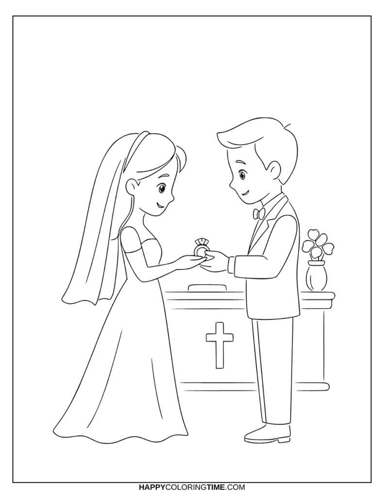  coloriage mariage


