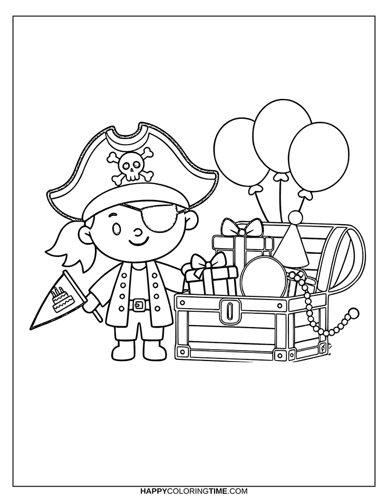 coloriage pirate anniversaire