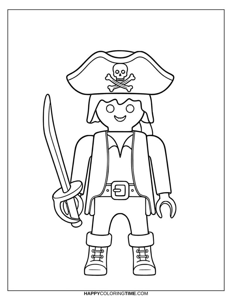 coloriage playmobil pirate 