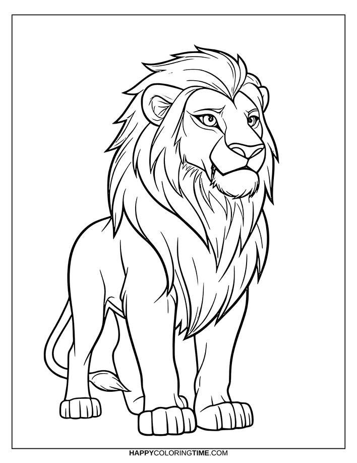 coloriage simba adulte