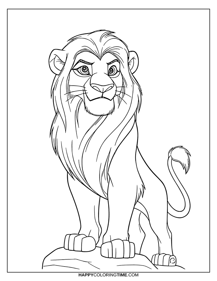 coloriage simba roi lion