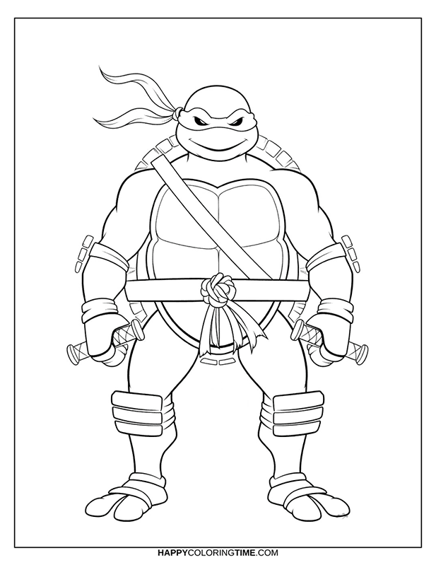 coloriage tortue ninja noel