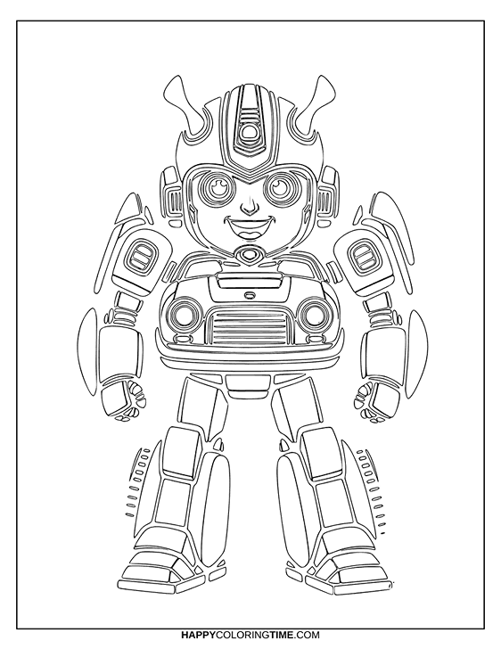 coloriage transformers bumblebee