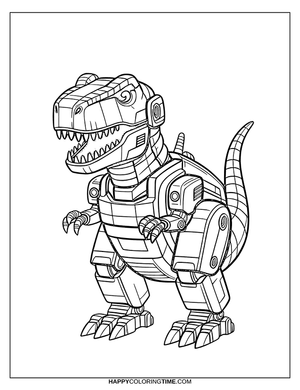 coloriage transformers dinosaure