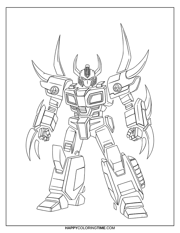 coloriage transformers earthspark