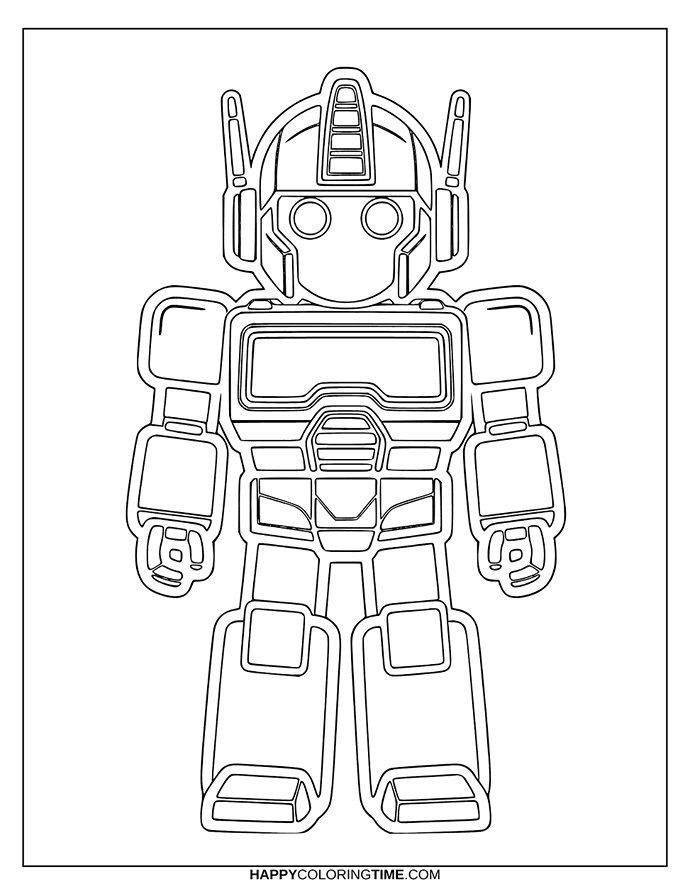 coloriage transformers facile