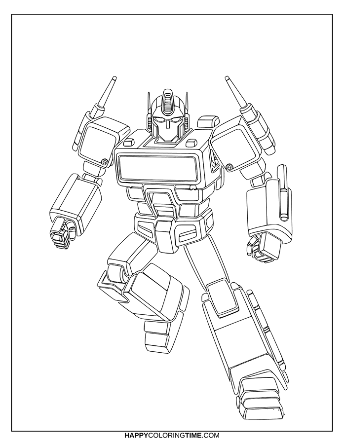 coloriage transformers prime