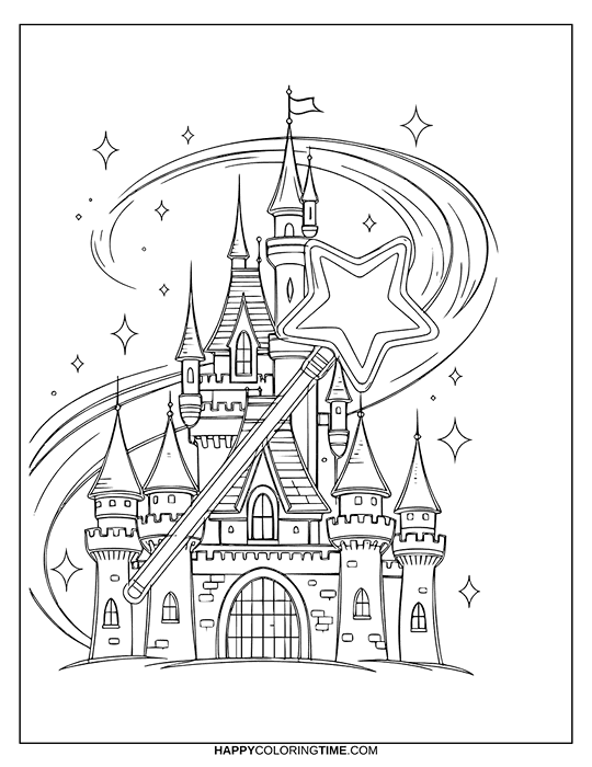 page coloriage magique disney